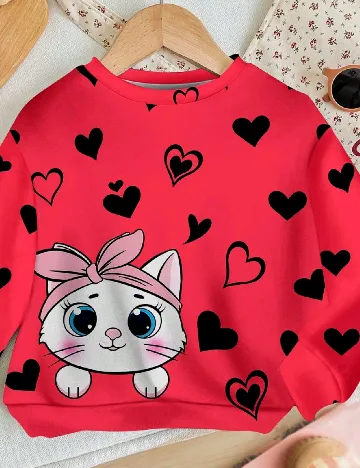 Bluza Shein Kids, rosu