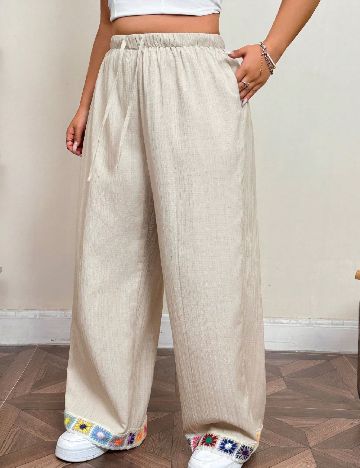 Pantaloni SHEIN CURVE, bej