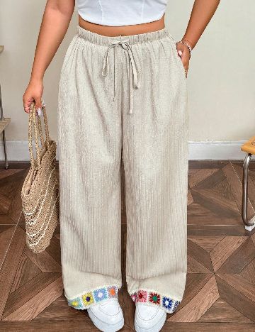 Pantaloni SHEIN CURVE, bej