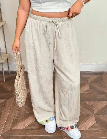 Pantaloni SHEIN CURVE, bej