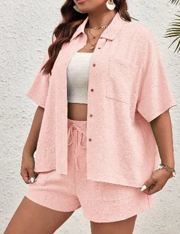 Compleu SHEIN CURVE, roz