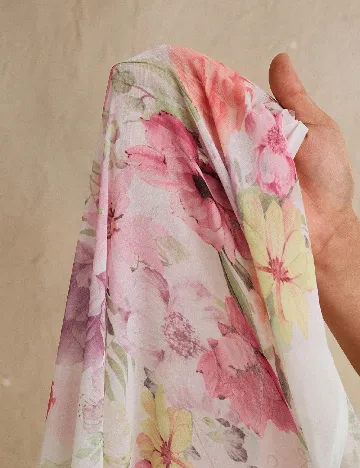 Rochie lunga Anewsta, floral print