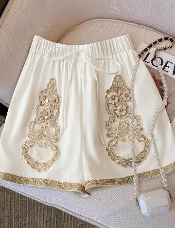Pantaloni scurti SHEIN, alb