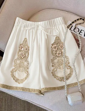 Pantaloni scurti SHEIN, alb