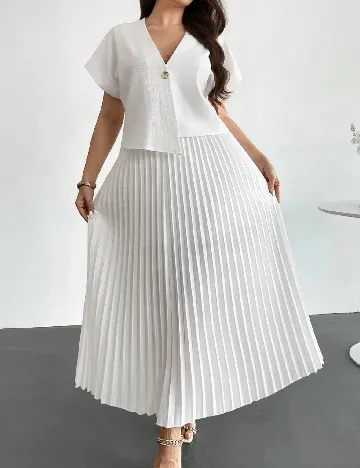 Compleu SHEIN CURVE, alb