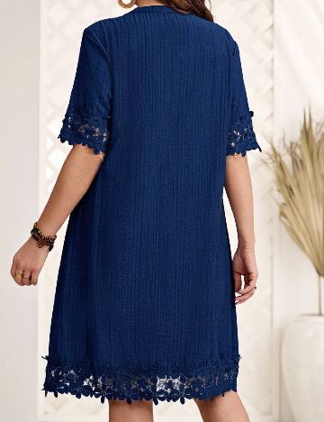 Rochie scurta Emery Rose Curve, bleumarin