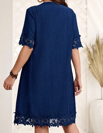 Rochie scurta Emery Rose Curve, bleumarin