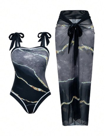 Costum de baie SHEIN, negru