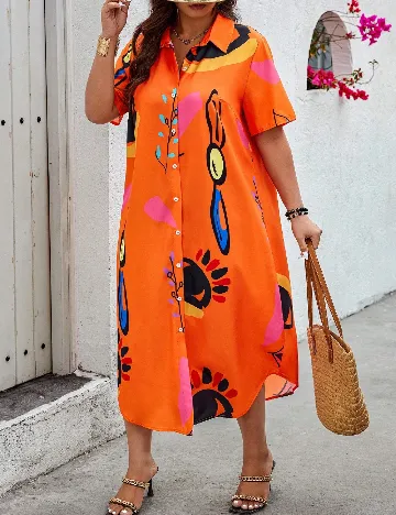 Rochie medie SHEIN CURVE, mix culori