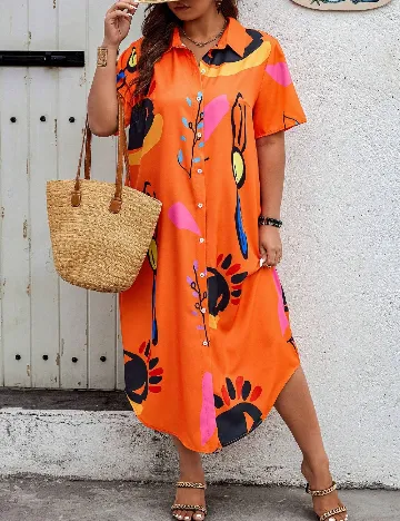 Rochie medie SHEIN CURVE, mix culori