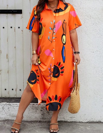 Rochie medie SHEIN CURVE, mix culori