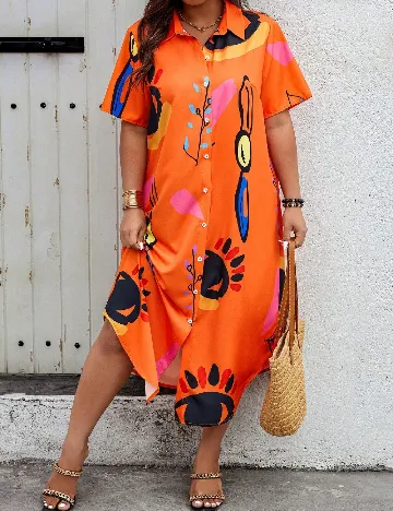 Rochie medie SHEIN CURVE, mix culori