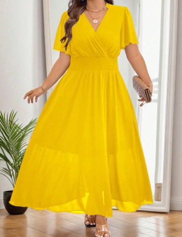 Rochie lunga SHEIN CURVE, galben