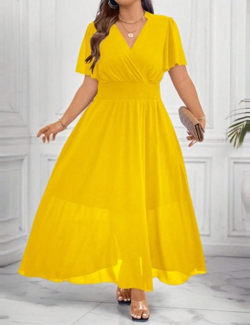 Rochie lunga SHEIN CURVE, galben