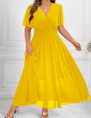 Rochie lunga SHEIN CURVE, galben