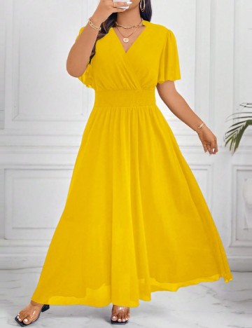 Rochie lunga SHEIN CURVE, galben