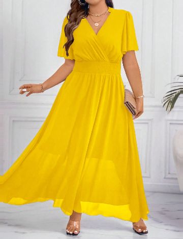 Rochie lunga SHEIN CURVE, galben