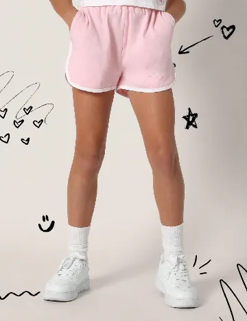 Pantaloni scurti Shein Kids, roz