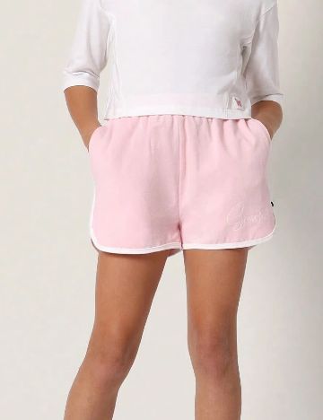 Pantaloni scurti Shein Kids, roz