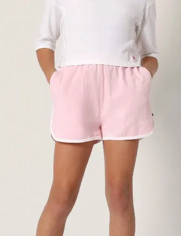 Pantaloni scurti Shein Kids, roz