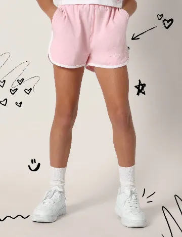 Pantaloni scurti Shein Kids, roz