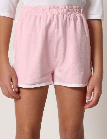 Pantaloni scurti Shein Kids, roz