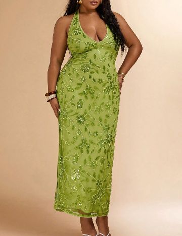 Rochie lunga SHEIN CURVE, verde