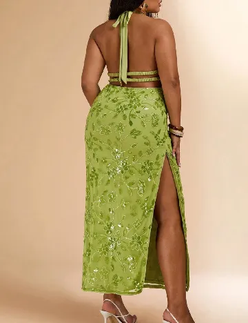 Rochie lunga SHEIN CURVE, verde