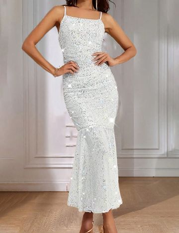 Rochie medie SHEIN, argintiu