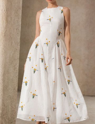 Rochie medie SHEIN, alb