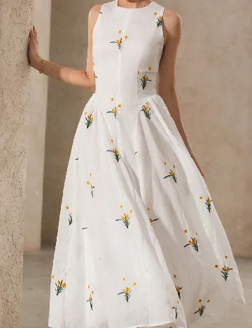 Rochie medie SHEIN, alb