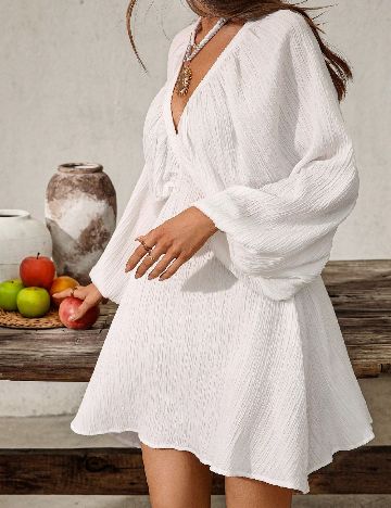 Rochie scurta SHEIN CURVE, alb
