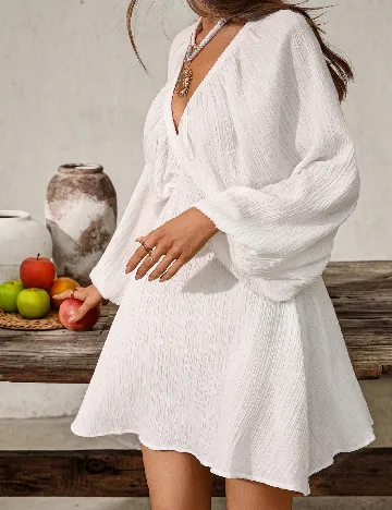 Rochie scurta SHEIN CURVE, alb