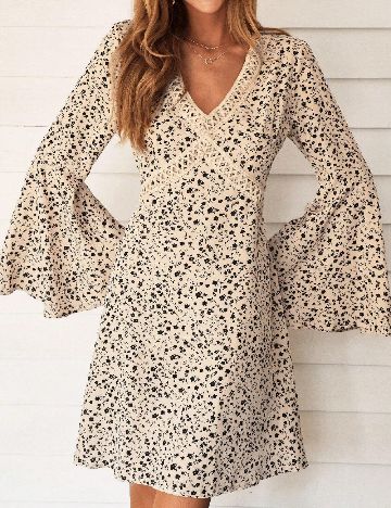 Rochie scurta SHEIN, crem