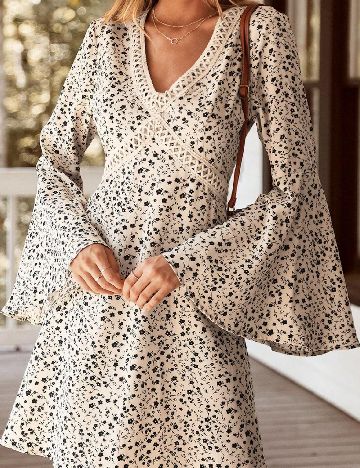 Rochie scurta SHEIN, crem