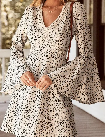 Rochie scurta SHEIN, crem