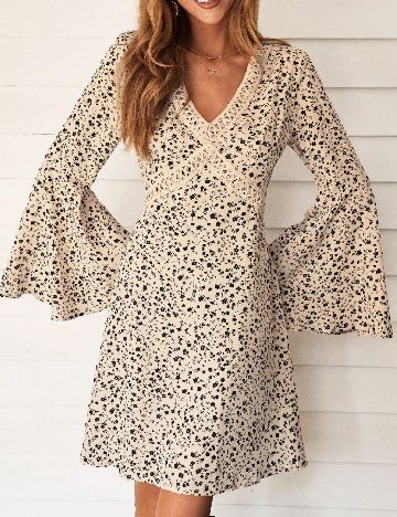 Rochie scurta SHEIN, crem