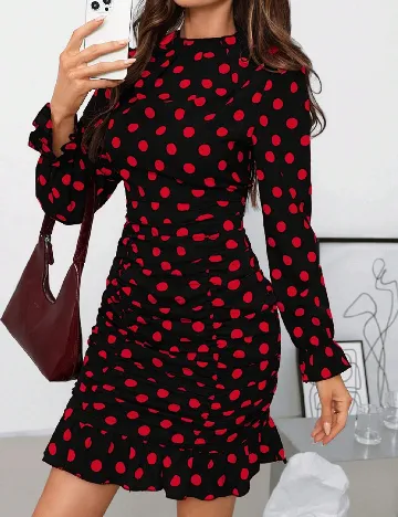 Rochie scurta SHEIN, negru/rosu