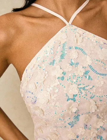 Rochie scurta SHEIN, crem