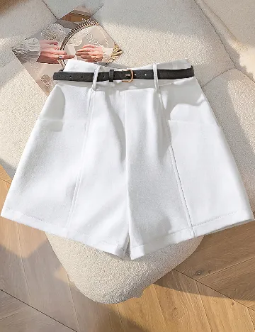 Pantaloni scurti SHEIN, alb