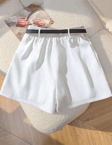 Pantaloni scurti SHEIN, alb
