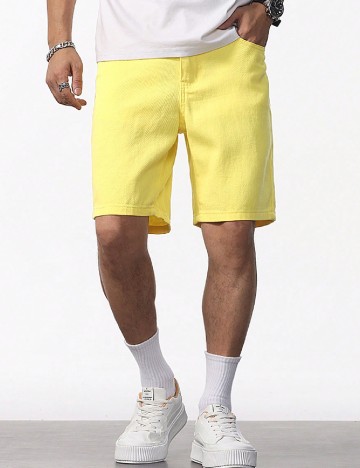 Pantaloni scurti SHEIN, galben