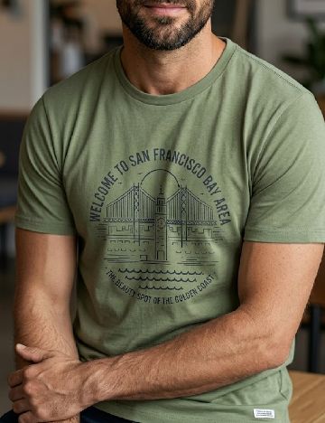 Tricou Pull&Bear, verde