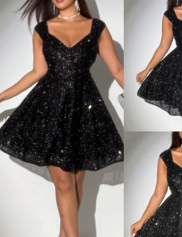 Rochie scurta SHEIN CURVE, negru