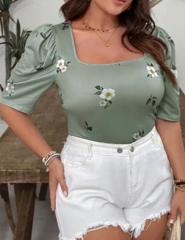 Bluza SHEIN CURVE, verde