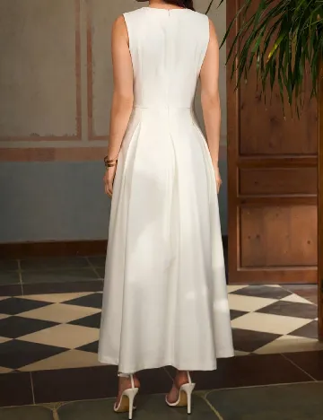 Rochie lunga Zeylah, alb