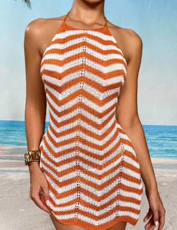 Rochie de plaja SHEIN, portocaliu