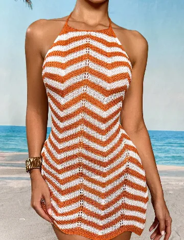 Rochie de plaja SHEIN, portocaliu