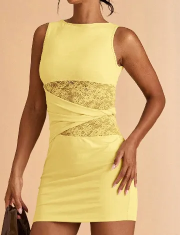 Rochie scurta SHEIN, galben