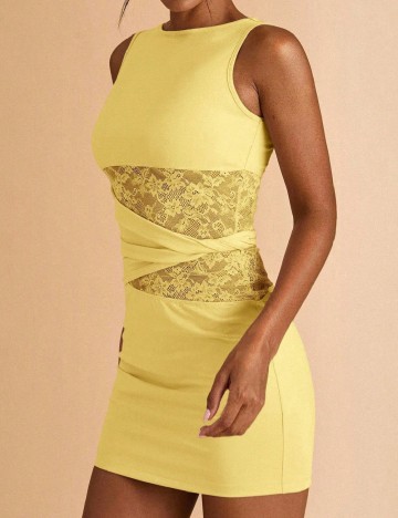 Rochie scurta SHEIN, galben